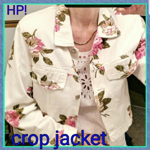 Vintage Jackets & Blazers - Vtg. Fun Rose Crop Jacket